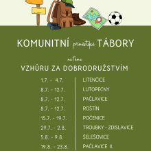 Komunitní tábory – přihlašování spuštěno